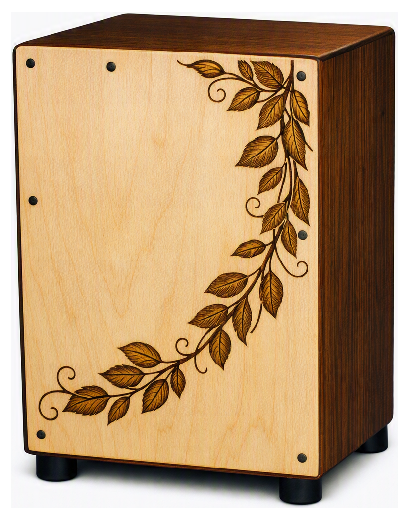Detail of the hand-built plain cajón drum